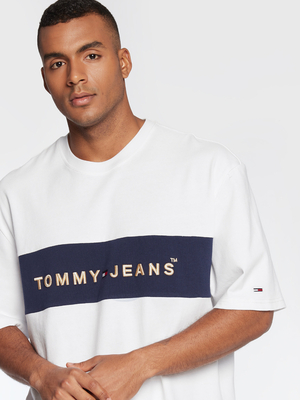 Tommy Jeans pánske biele tričko - M (YBR)