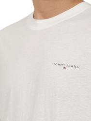 Tommy Jeans pánske biele tričko - L (YBL)