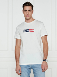 Tommy Jeans pánske biele tričko - L (YBL)