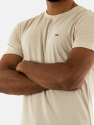 Tommy Jeans pánske krémové tričko - S (ACG)