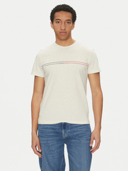 Tommy Jeans pánske krémové tričko - M (AE3)
