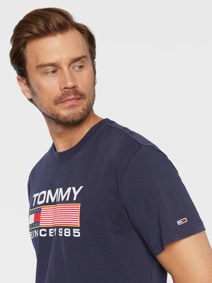 Tommy Jeans pánske modré tričko - S (C87)