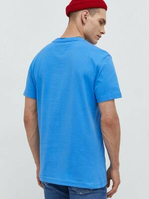 Tommy Jeans pánske modré tričko Athletic - S (C4H)