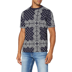 Tommy Jeans pánske modré tričko s potlačou Bandana