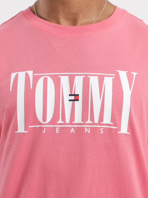 Tommy Jeans pánske ružové tričko - S (TIF)