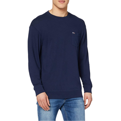 Tommy Jeans pánske tmavo modré tričko s dlhým rukávom