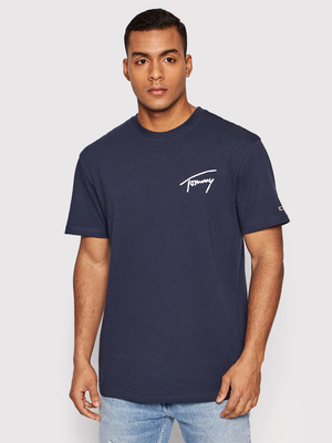 Tommy Jeans pánske tmavomodré tričko SIGNATURE - M (C87)