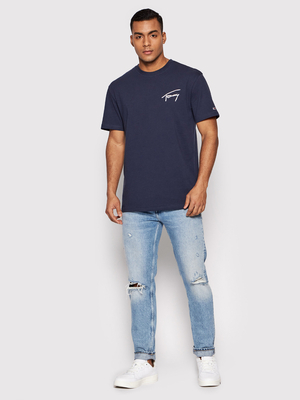 Tommy Jeans pánske tmavomodré tričko SIGNATURE - S (C87)