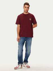 Tommy Jeans pánske vínové tričko - M (VLP)
