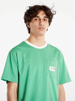Tommy Jeans pánske zelené tričko - L (LY3)