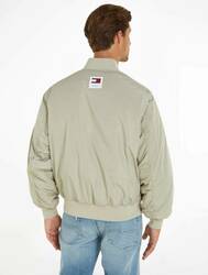 Tommy Jeans pánsky šedo-zelený bomber - L (PMI)