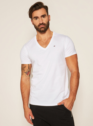 Tommy Jeans pánske biele tričko - XS (100)