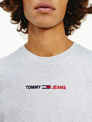 Tommy Jeans pánske šedé tričko - M (PJ4)