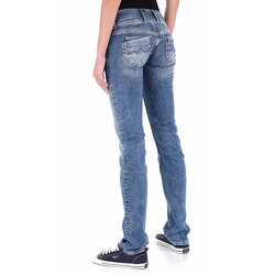 Pepe Jeans dámske modré džínsy Venus - 26/32 (0)