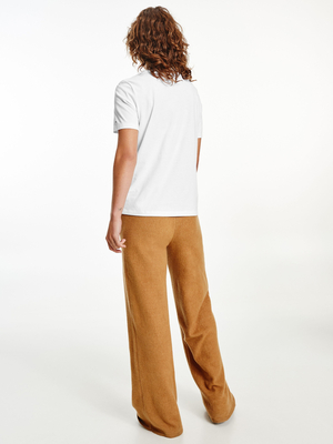 Tommy Hilfiger dámske biele tričko - XS (YBR)