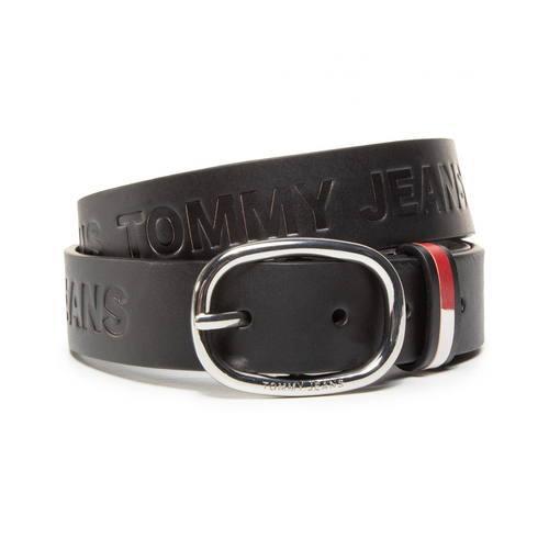 Tommy Jeans dámsky čierny opasok Emboss