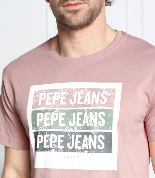 Pepe Jeans pánske ružové Acee tričko