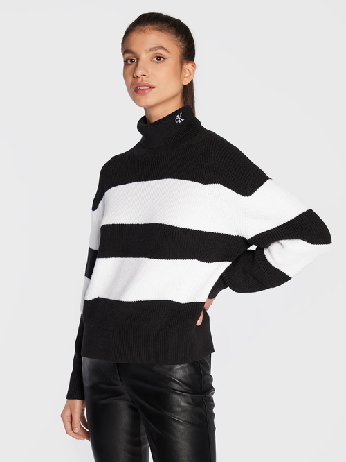 Calvin Klein dámsky čierno-biely sveter