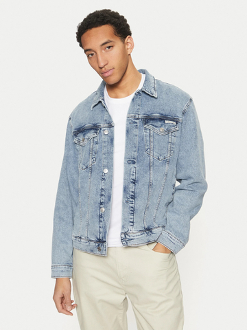 Calvin Klein pánska modrá džínsová bunda