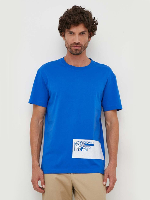 Calvin Klein pánske modré tričko