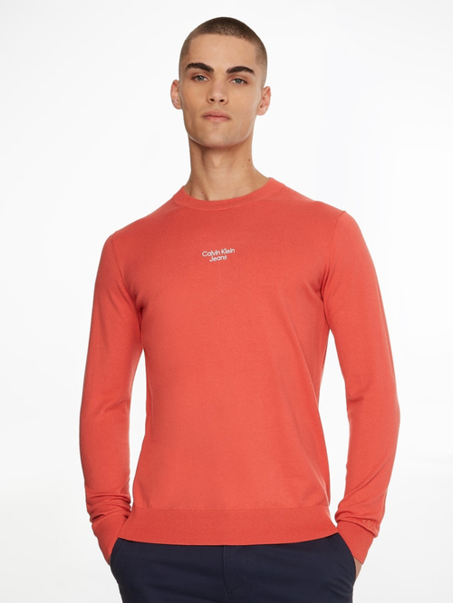 Calvin Klein pánsky oranžový sveter