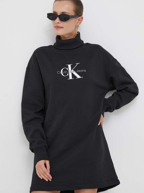 Calvin Klein dámske čierne teplákové šaty