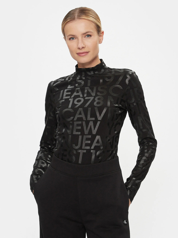 Calvin Klein dámske čierne tričko s dlhým rukávom