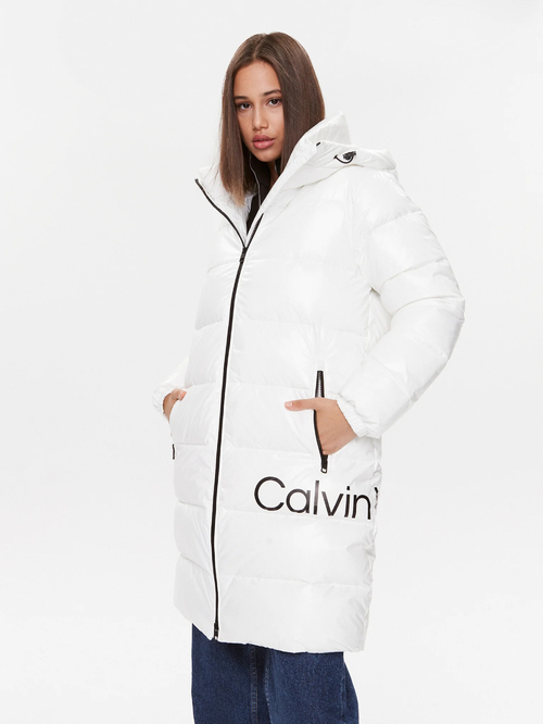 Calvin Klein dámsky biely kabát