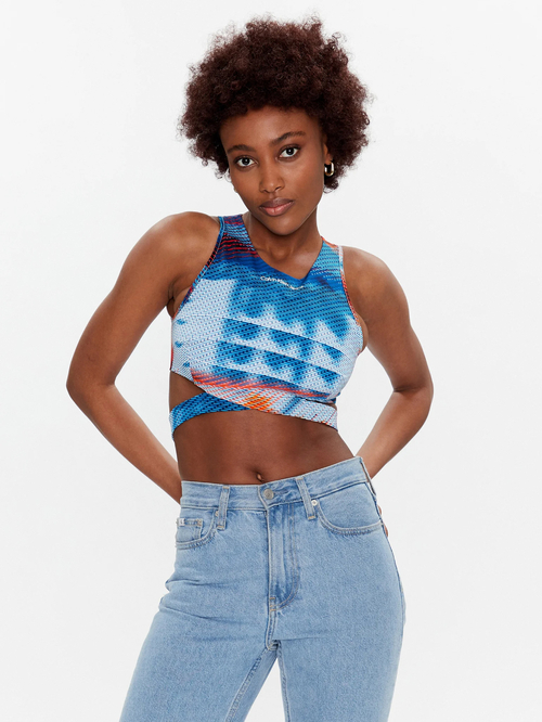 Calvin Klein dámsky modrý cropped top