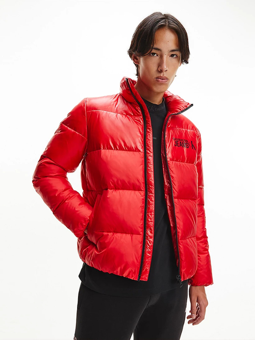 Calvin Klein pánske červené zimná bunda