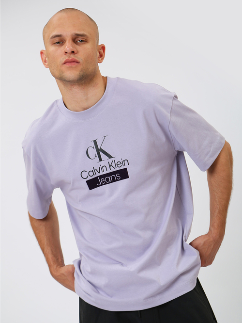 Calvin Klein pánske fialové tričko