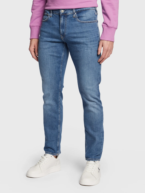 Calvin Klein pánske modré džínsy SLIM