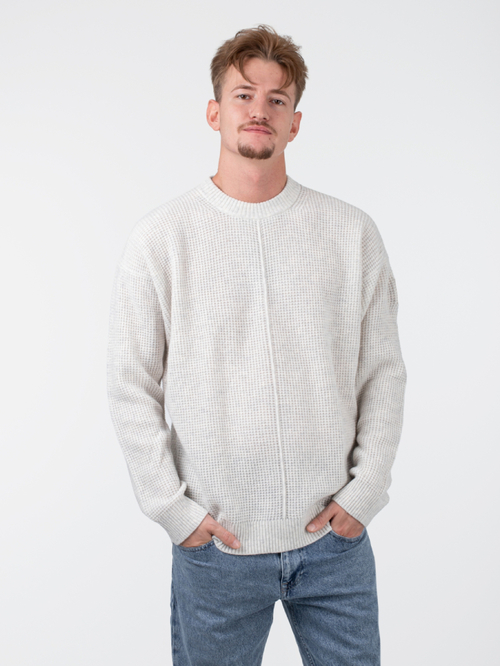 Calvin Klein pánsky svetlošedý sveter