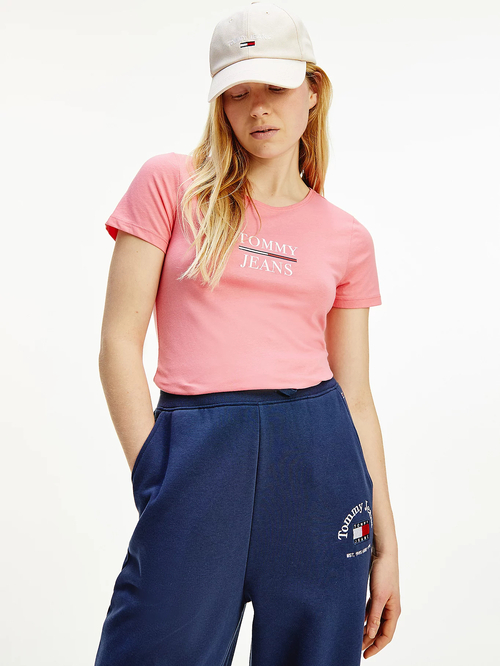 Tommy Jeans dámske ružové tričko