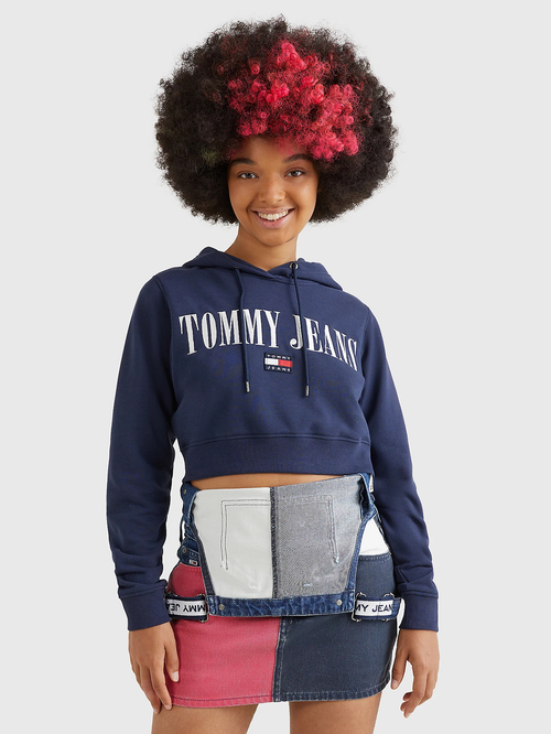 Tommy Jeans dámska modrá mikina ARCHIVE 2 HOODIE