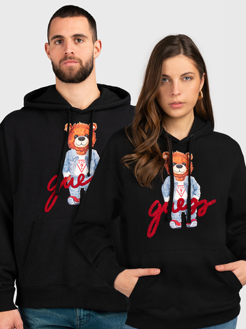 Guess unisex čierna mikina