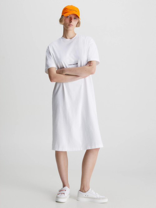 Calvin Klein dámske biele šaty INSTITUTIONAL LONG T-SHIRT DRESS