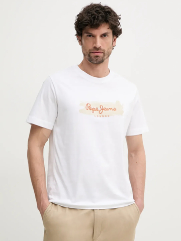 Pepe Jeans pánske biele tričko