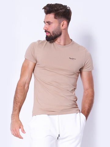 Pepe Jeans pánske béžové tričko