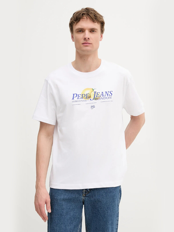 Pepe Jeans pánske biele tričko Tin
