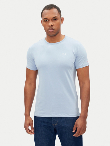 Pepe Jeans pánske svetlo modré tričko Basic