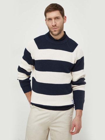 Pepe Jeans pánsky modrobiely sveter