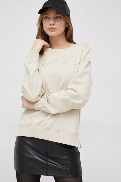 Pepe Jeans dámska béžová mikina Loreta