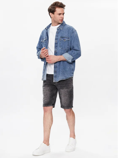 Salsa Jeans pánske čierne džínsové kraťasy