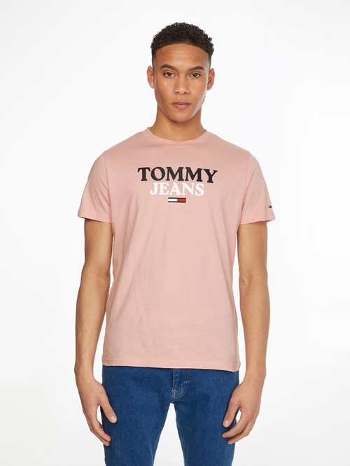 Tommy Jeans pánske ružové tričko