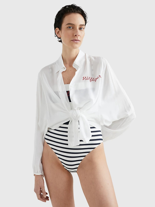 Tommy Hilfiger dámska biela plážová košeľa