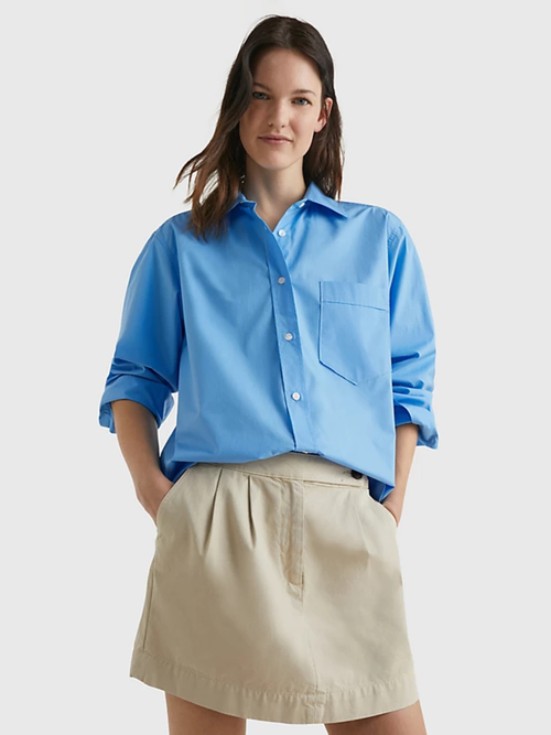 Tommy Hilfiger dámska modrá oversized košeľa