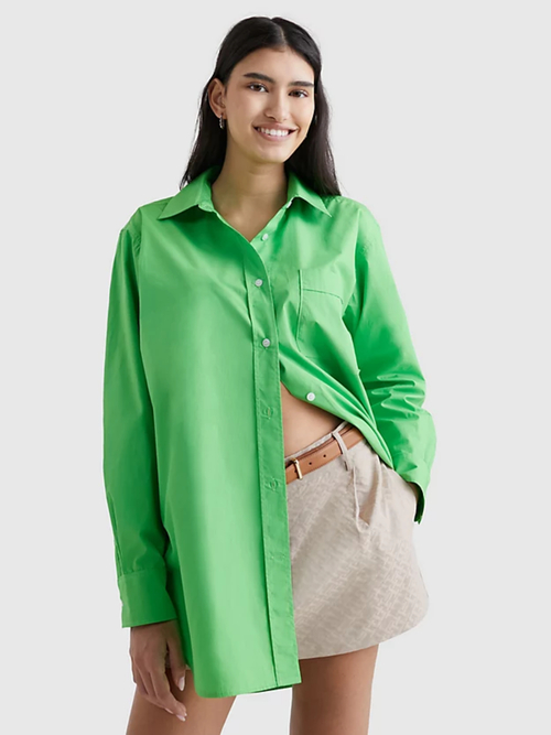 Tommy Hilfiger dámska zelená oversized košeľa