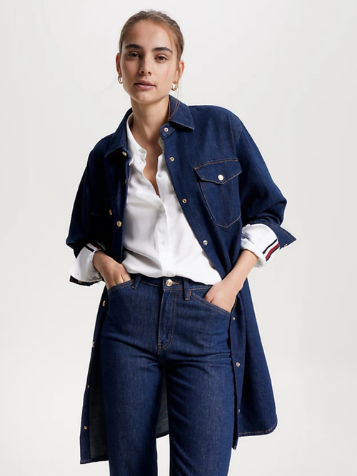 Tommy Hilfiger dámske džínsové košeľové šaty