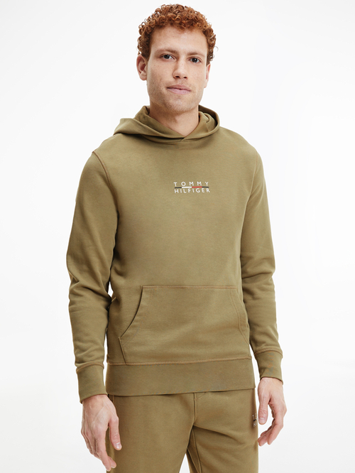 Tommy Hilfiger pánska khaki mikina Square logo